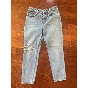Women's Lovers + Friends Button Fly Distressed Jeans Size 30